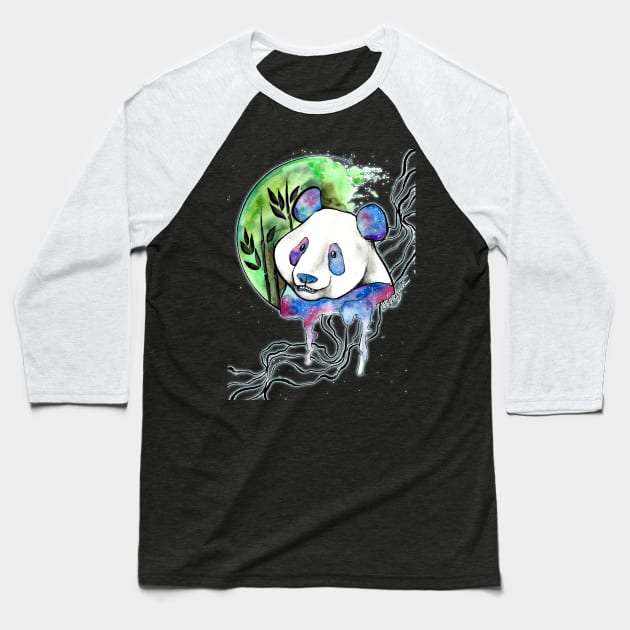 panda Baseball T-Shirt by Lyxy